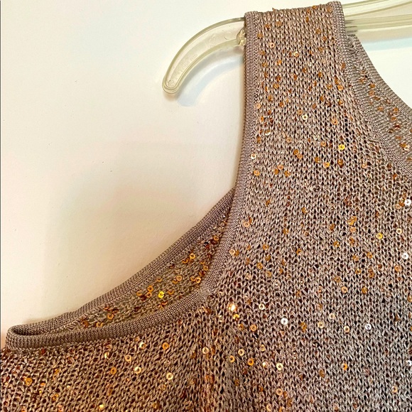 Cold-Shoulder Sequined Top - Picture 4 of 4
